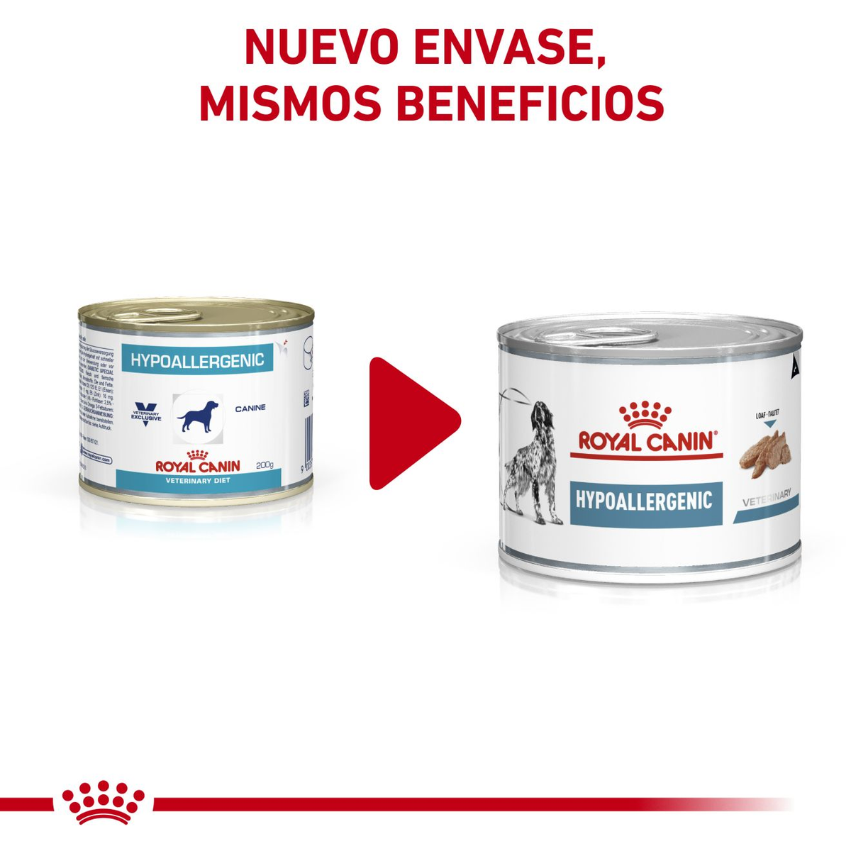 Royal Canin Hypoallergenic lata para perros · nuevo envase