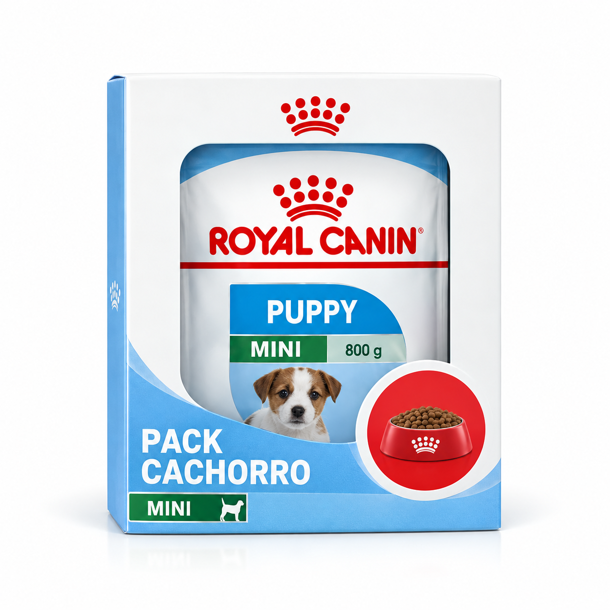 Royal Canin Pack de inicio Mini Puppy 800 g para cachorros — imagen referencial generada a partir del afiche del proveedor.