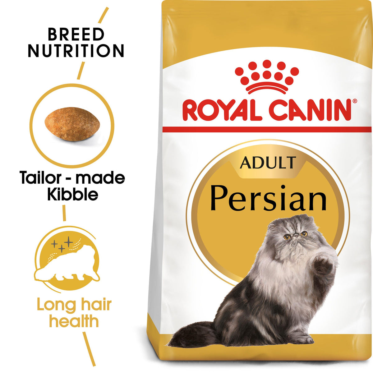 Royal Canin Persian Adult · envase y croquetas