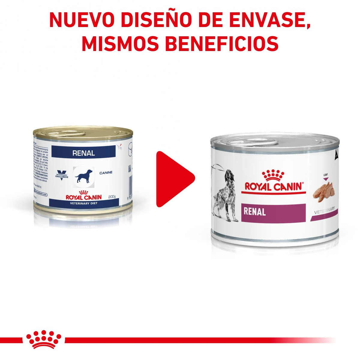 Royal Canin Renal lata para perros · nuevo diseño de envase