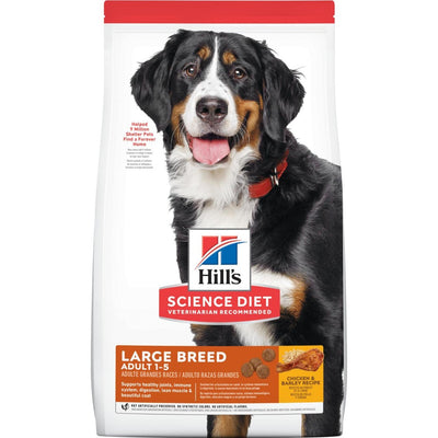 Hill's Science Diet | Alimento seco para perros adultos de razas grandes Adult Large Breed. Receta de pollo y cebada.