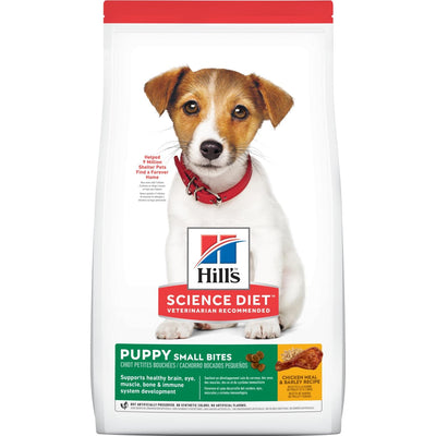 Hill's Science Diet | Alimento seco para perros cachorros Puppy Small Bites. Receta de pollo y cebada