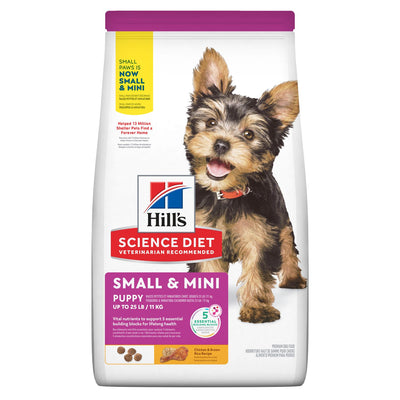 Hill's Science Diet | Alimento seco para perros cachorros de razas pequeñas y miniatura Puppy Small & Mini. Receta de pollo, cebada y arroz integral