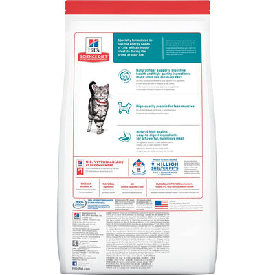 Hill's Science Diet | Alimento seco para gatos adultos Adult Indoor. Receta de pollo