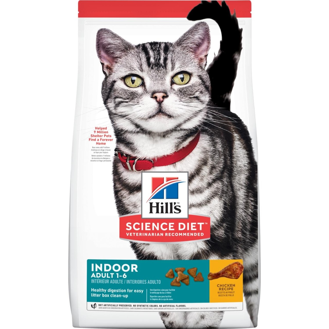 Hill's Science Diet | Alimento seco para gatos adultos Adult Indoor. Receta de pollo