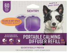 Sentry Recambios del difusor portátil calmante para perros x 2 — 2 recambios