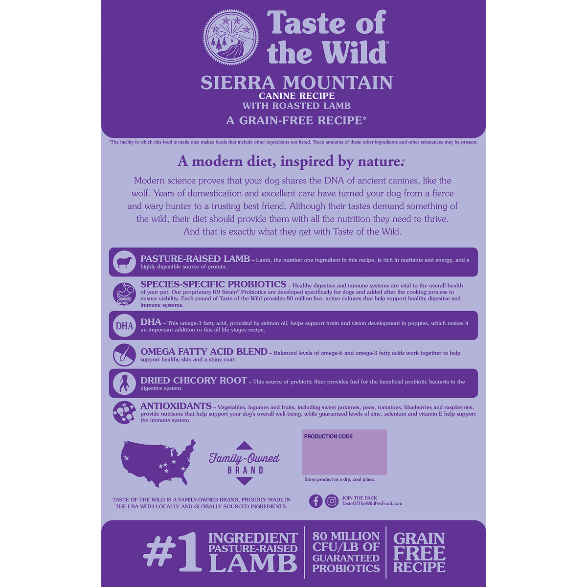 Taste of the Wild | Sierra Mountain todas las edades con cordero asado