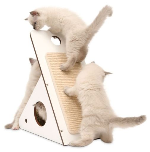 Gatos usando el Catit Vesper V-PlayStation blanco