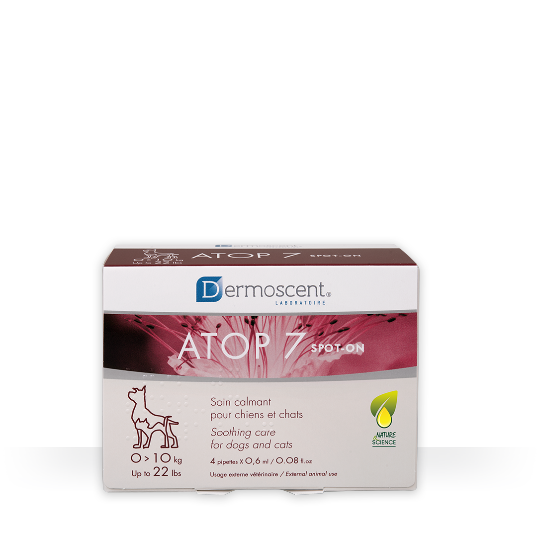 ATOP 7 spot-on — Perros y gatos 0–10 kg — 4 pipetas × 0.6 ml