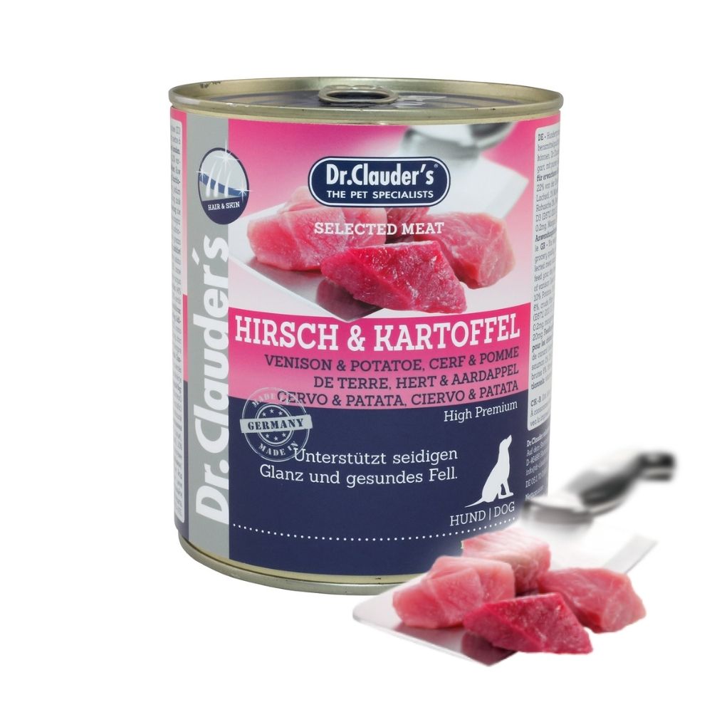 Dr.Clauder’s | Selected Meat, venado y papa para perros — Lata de 800 g
