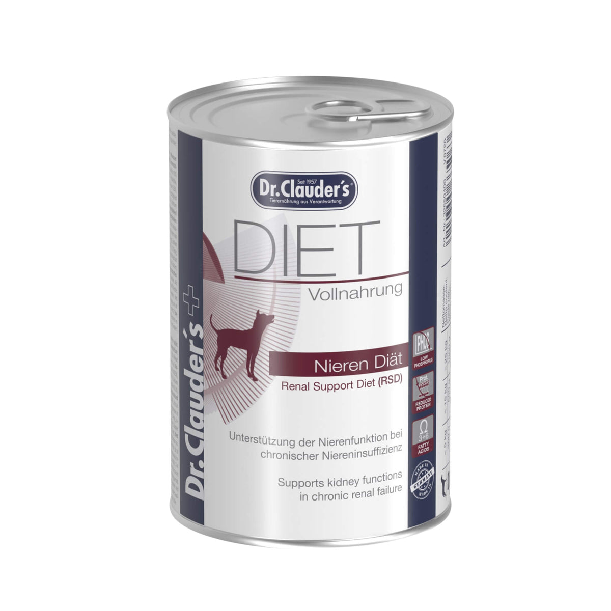 Dr.Clauder’s | Nieren Diät, renal — húmedo para perros — Lata de 400 g