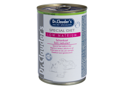 Dr.Clauder’s | Selected Meat Low Natrium, bajo en sodio para perros — Lata de 400 g