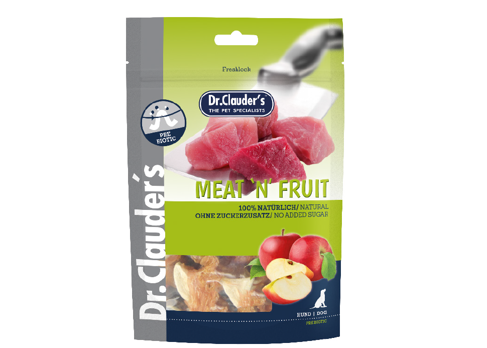 Dr.Clauder’s | Meat’n Fruit, manzana y pollo para perros — 80 g