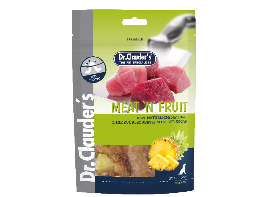 Dr.Clauder’s | Meat’n Fruit, piña y pollo para perros — 80 g