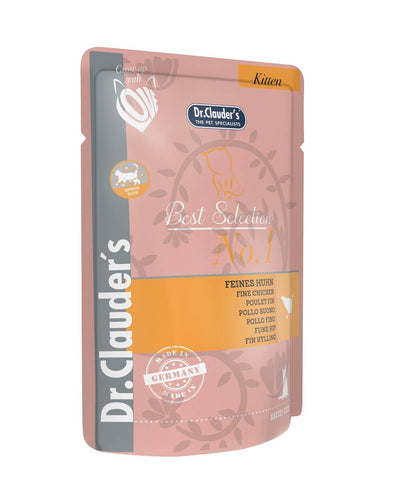 Dr.Clauder’s | Best Selection N.º 1 Kitten, pollo para gatos — Sobre de 85 g