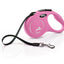 Flexi New Classic, correa extensible de cinta, S · 15kg · 5m · Rosado