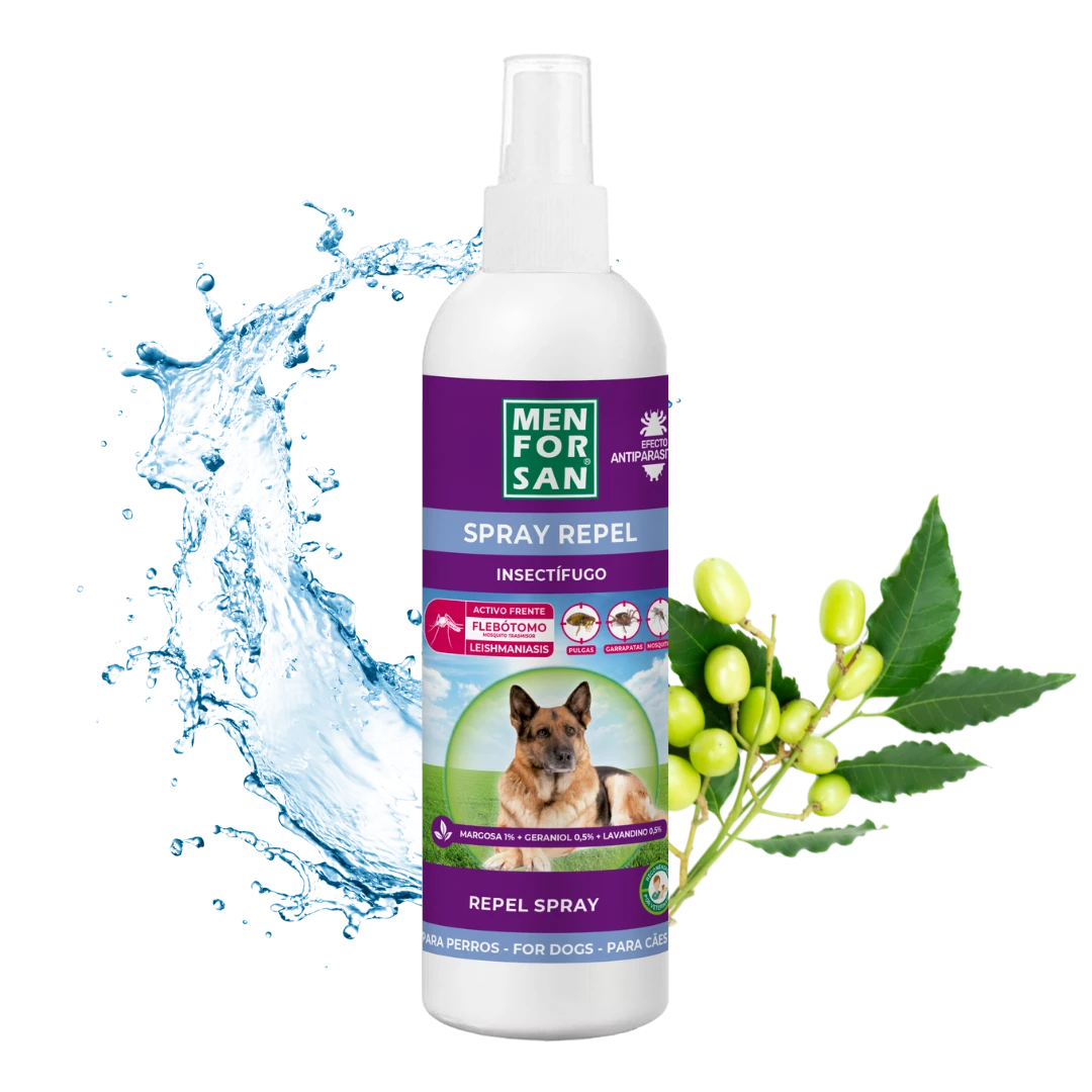 Spray Anti-insectos con margosa, geraniol y lavandino para perros — 250 ml