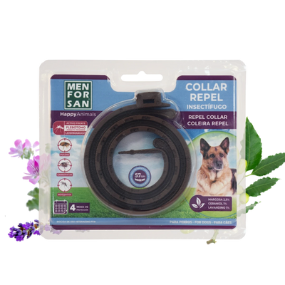 Collar Anti-insectos para razas medianas y grandes con margosa, geraniol y lavandino