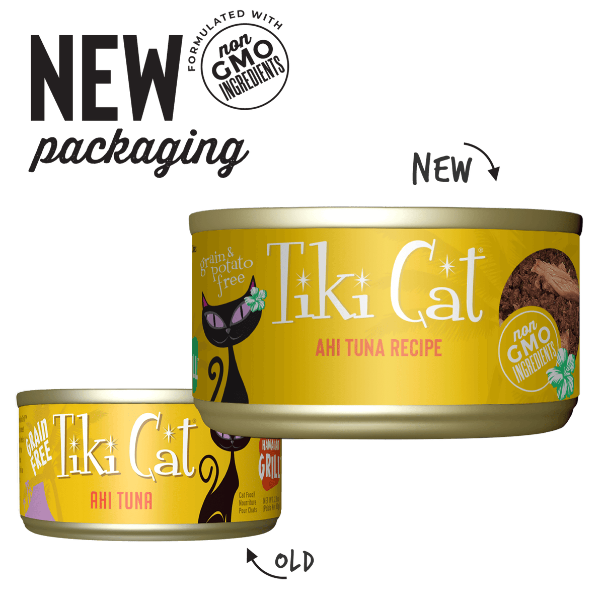 Tiki Cat | Grill Hawaiian, atún ahi — transición de envase oficial