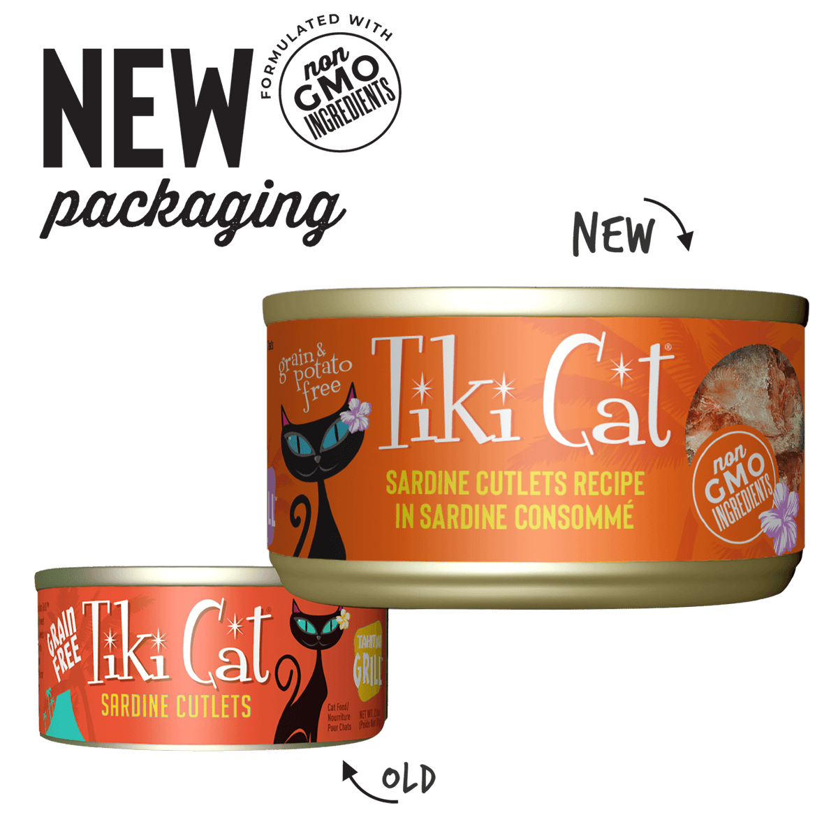 Tiki Cat | Grill Tahitian, sardina — transición de envase oficial