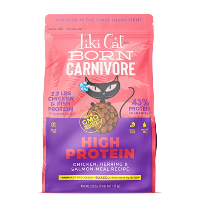 Tiki Cat | Born Carnivore High Protein, pollo, arenque y salmón