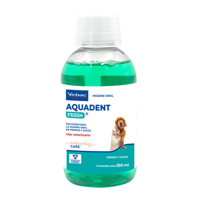 Virbac | Aquadent Fr3sh solución para la higiene oral de perros y gatos 250 ml – 250 ml
