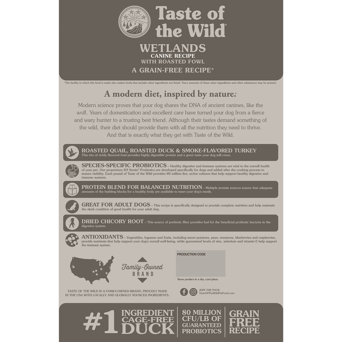 Taste of the Wild | Wetlands todas las edades con aves asadas