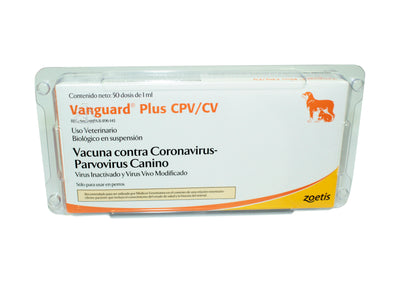 Zoetis Vanguard Plus CPV/CV · envase frontal