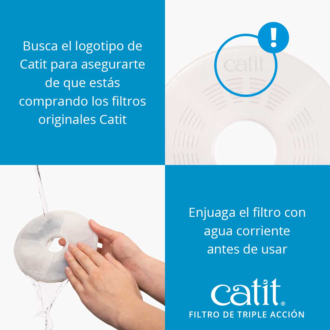 Catit | Filtro triple acción para fuente de mascotas