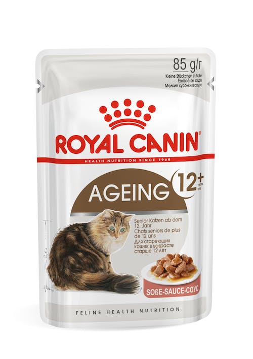 ROYAL CANIN | Alimento húmedo para gatos sénior en salsa (Pack de 12 bolsitas de 85g) (DESCONTINUADO)