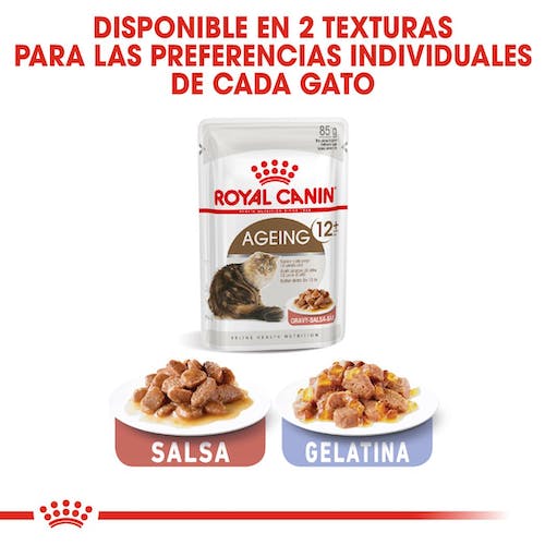 ROYAL CANIN | Alimento húmedo para gatos sénior en salsa (Pack de 12 bolsitas de 85g) (DESCONTINUADO)