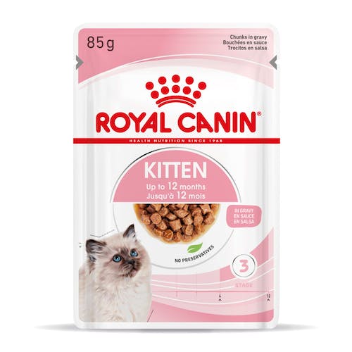 ROYAL CANIN | Alimento húmedo para gatitos en salsa (Pack de 12 bolsitas de 85g)